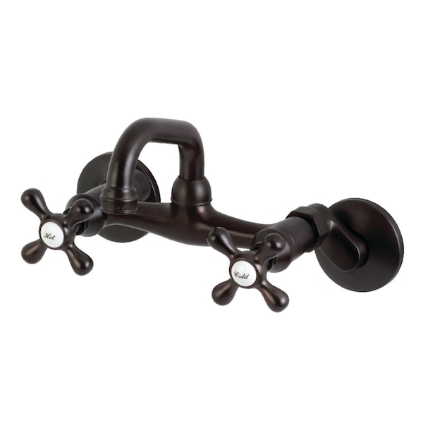 KS212ORB Two-Handle Wall Mount Bar Faucet, Oil Rubbed Bronze